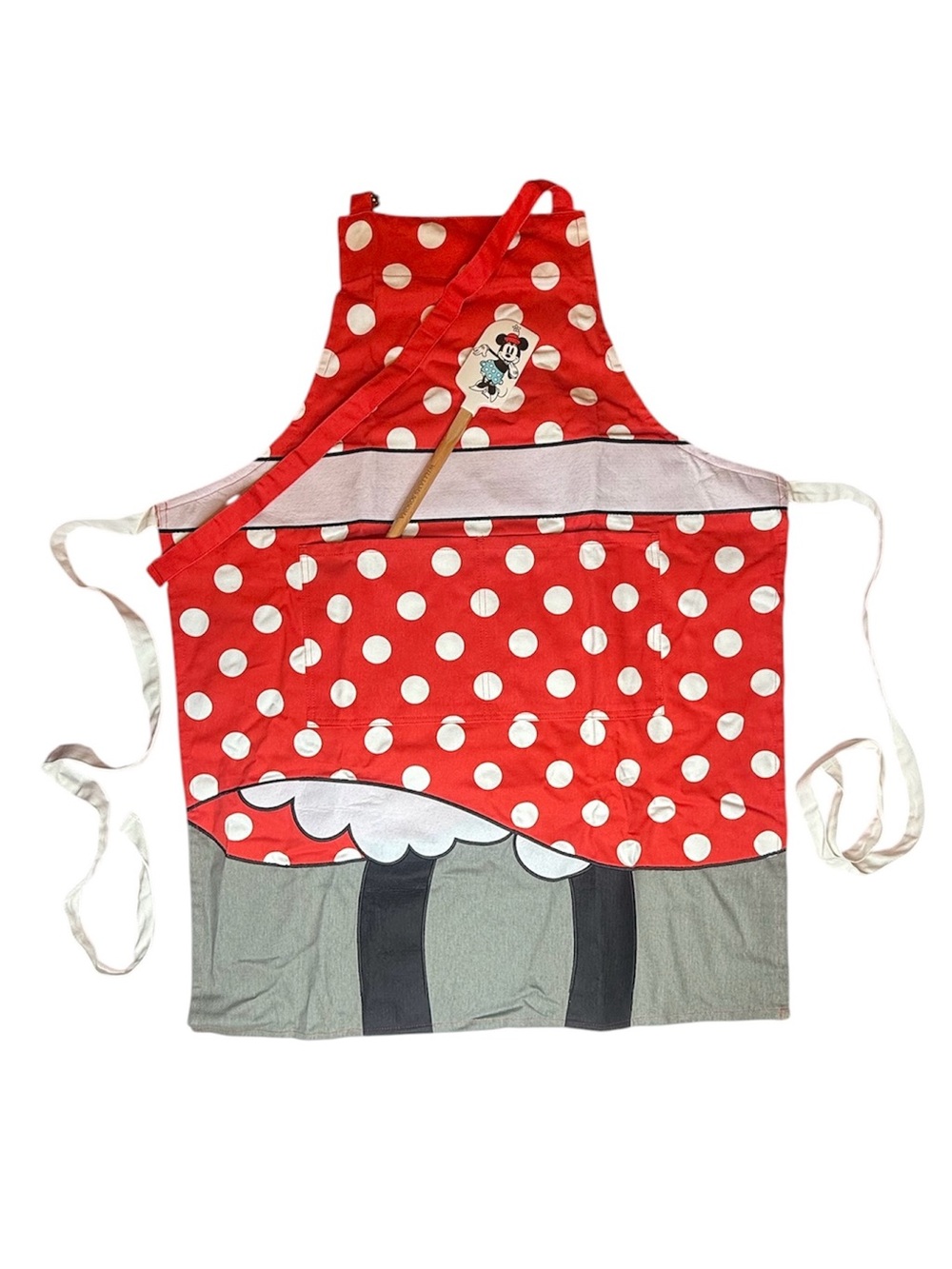 Williams Sonoma Red and White Polka Dot Character Apron + Spatula